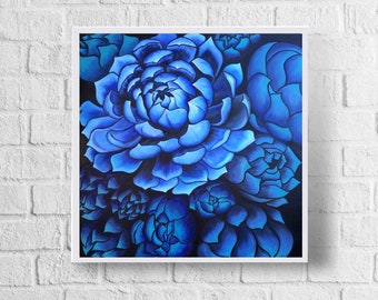 Succulent Painting Print, Fine Art Print, Artwork, Plants, Giclee