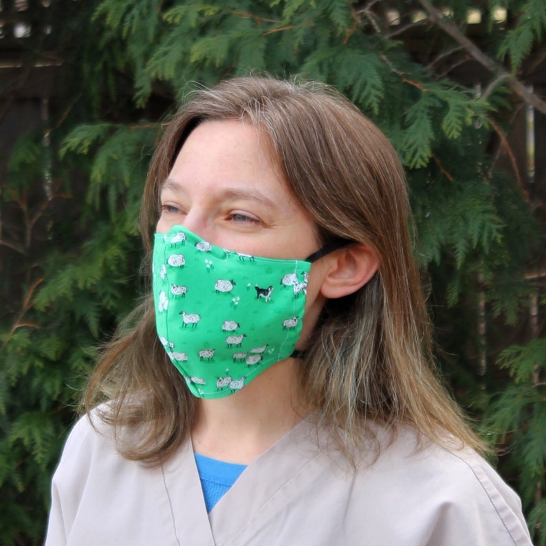 Fox Face Mask Double Quilters Cotton Filter Pocket Nose Etsy