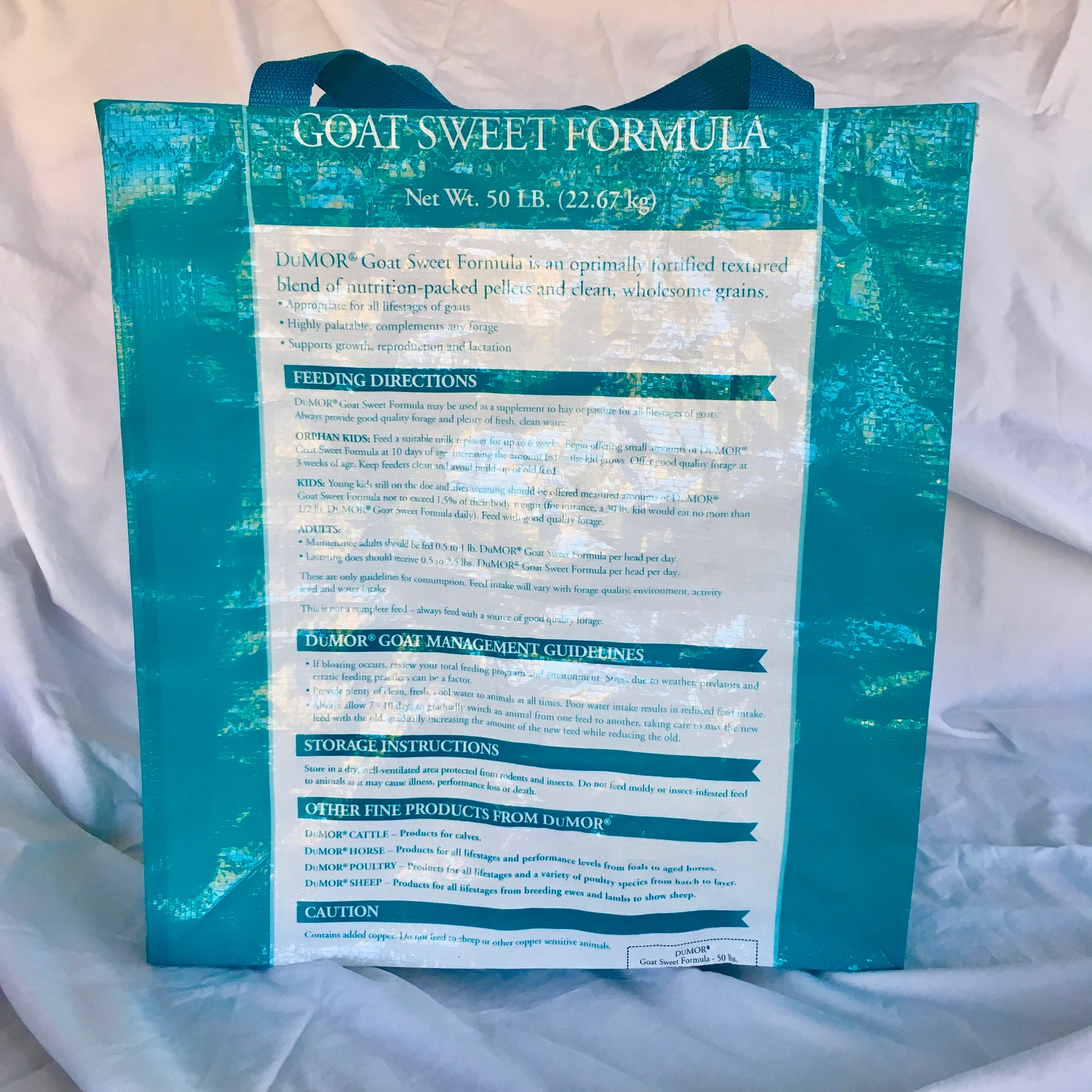 DUMOR Goat Sweet Formula Upcycled Tote BagUpcycled Market | Etsy