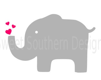 Elephant heart svg | Etsy