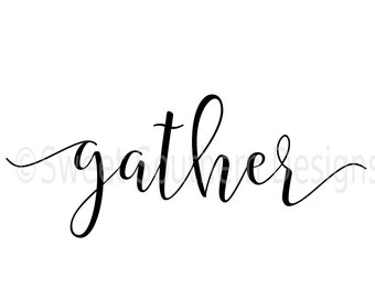 gather DXF SVG PDF instant download design for cricut or silhouette