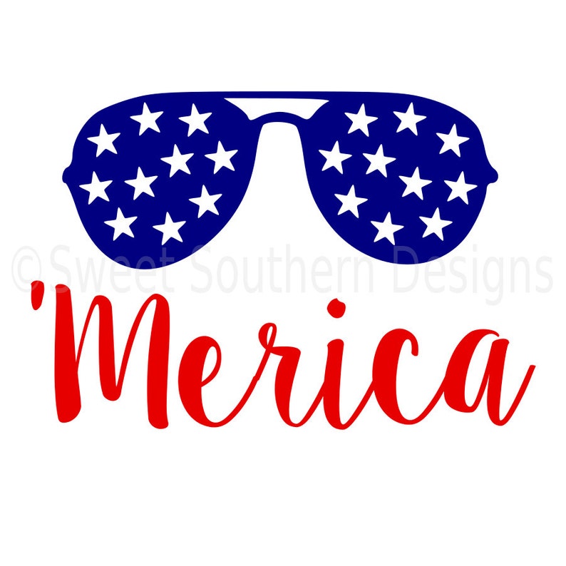 Download Merica with sunglasses fourth of july SVG instant download ...