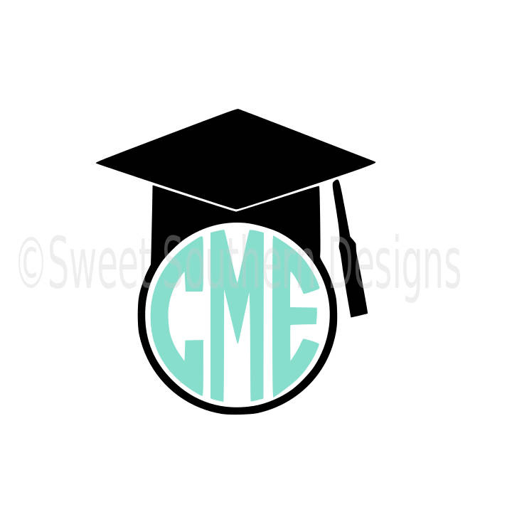 Download Monogram graduation cap tassel 2017 SVG instant download ...
