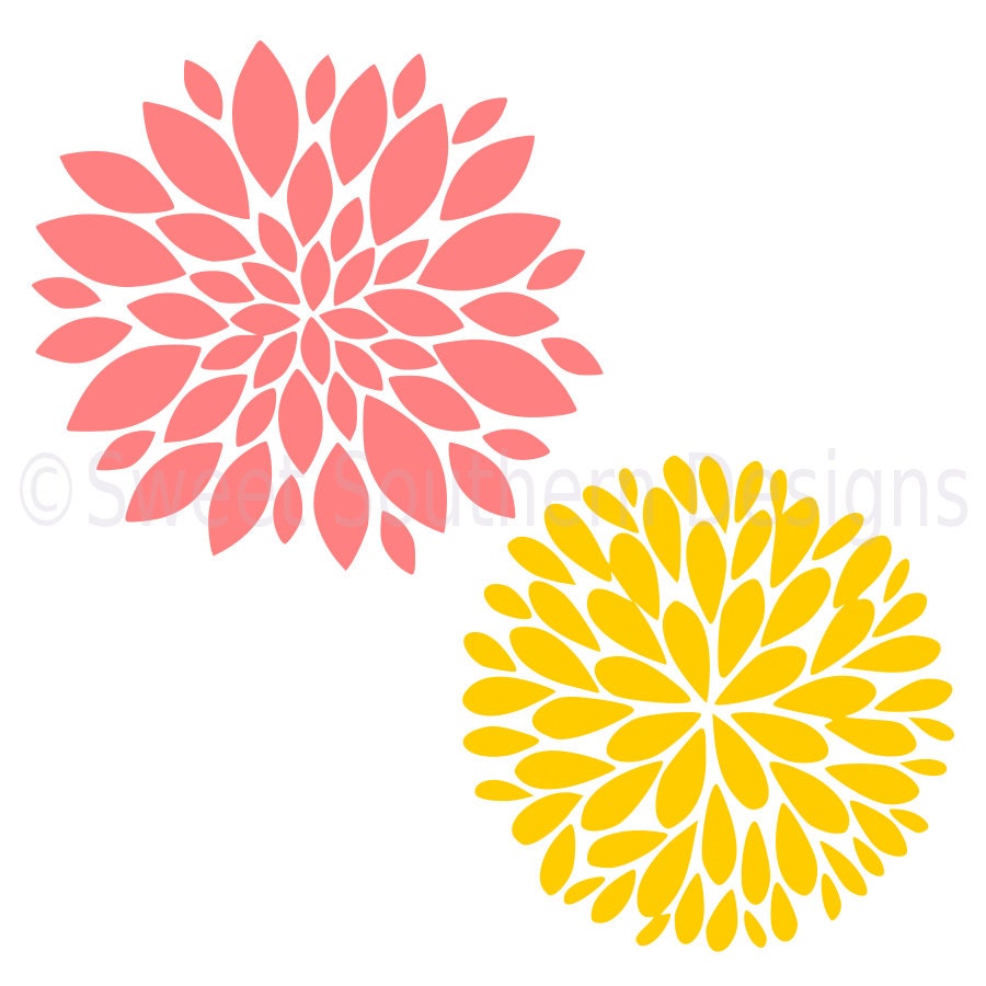 Download Dahlia flower SVG instant download design for cricut or | Etsy
