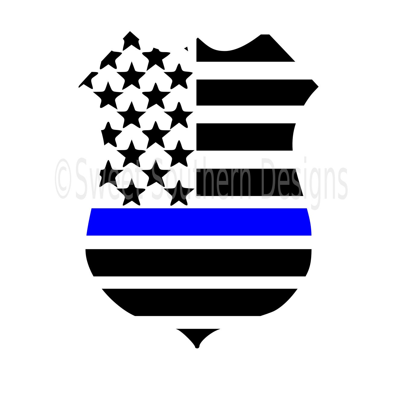Download Police badge American flag thin blue line with heart SVG ...