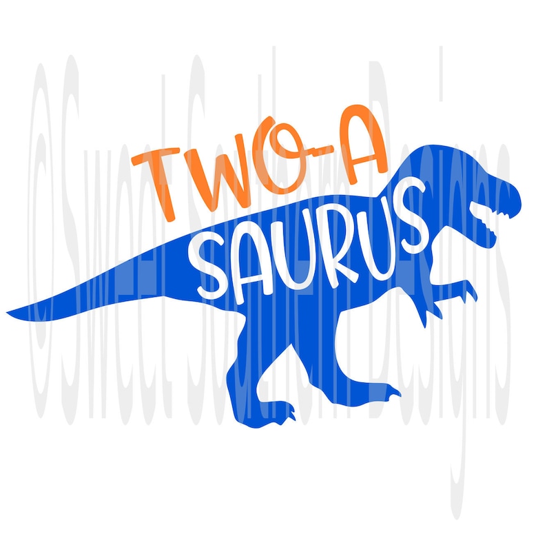 Download Two-a-saurus dinosaur second birthday SVG DXF PDF instant ...