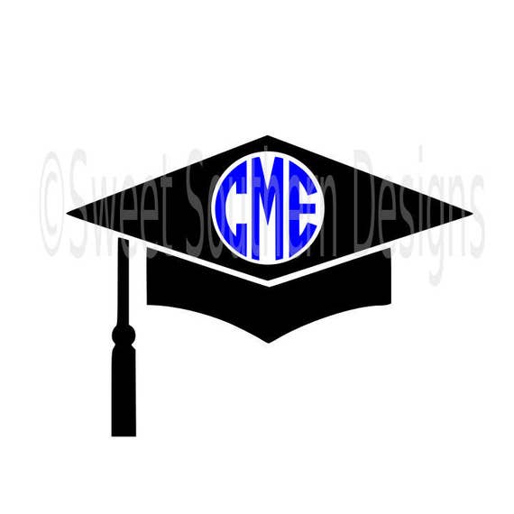 Download Monogram graduation cap tassel SVG instant download design for | Etsy