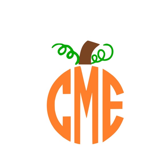 Download Pumpkin stem monogram SVG instant download design for ...