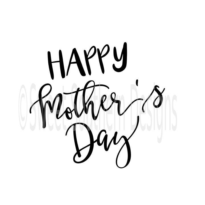 Download Happy Mother's Day DXF SVG instant download design for | Etsy