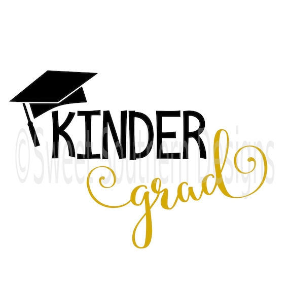 Download Kinder Kindergarten grad graduation cap tassel SVG instant | Etsy
