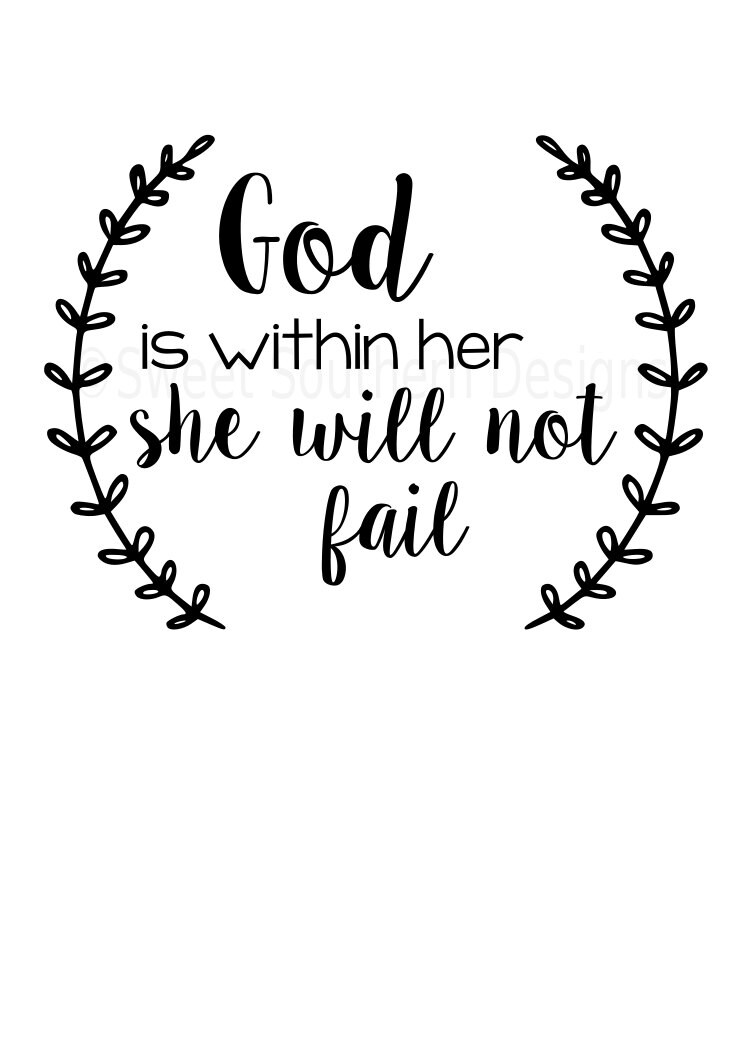 Download God is within her she will not fail SVG instant download ...