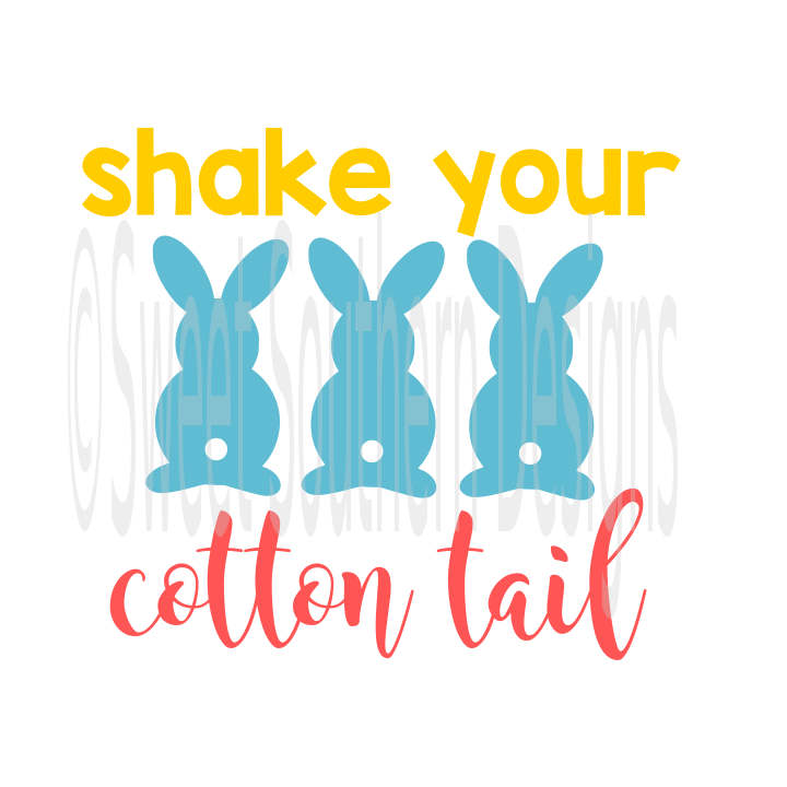 Download Shake your cotton tail Easter bunny design SVG instant | Etsy