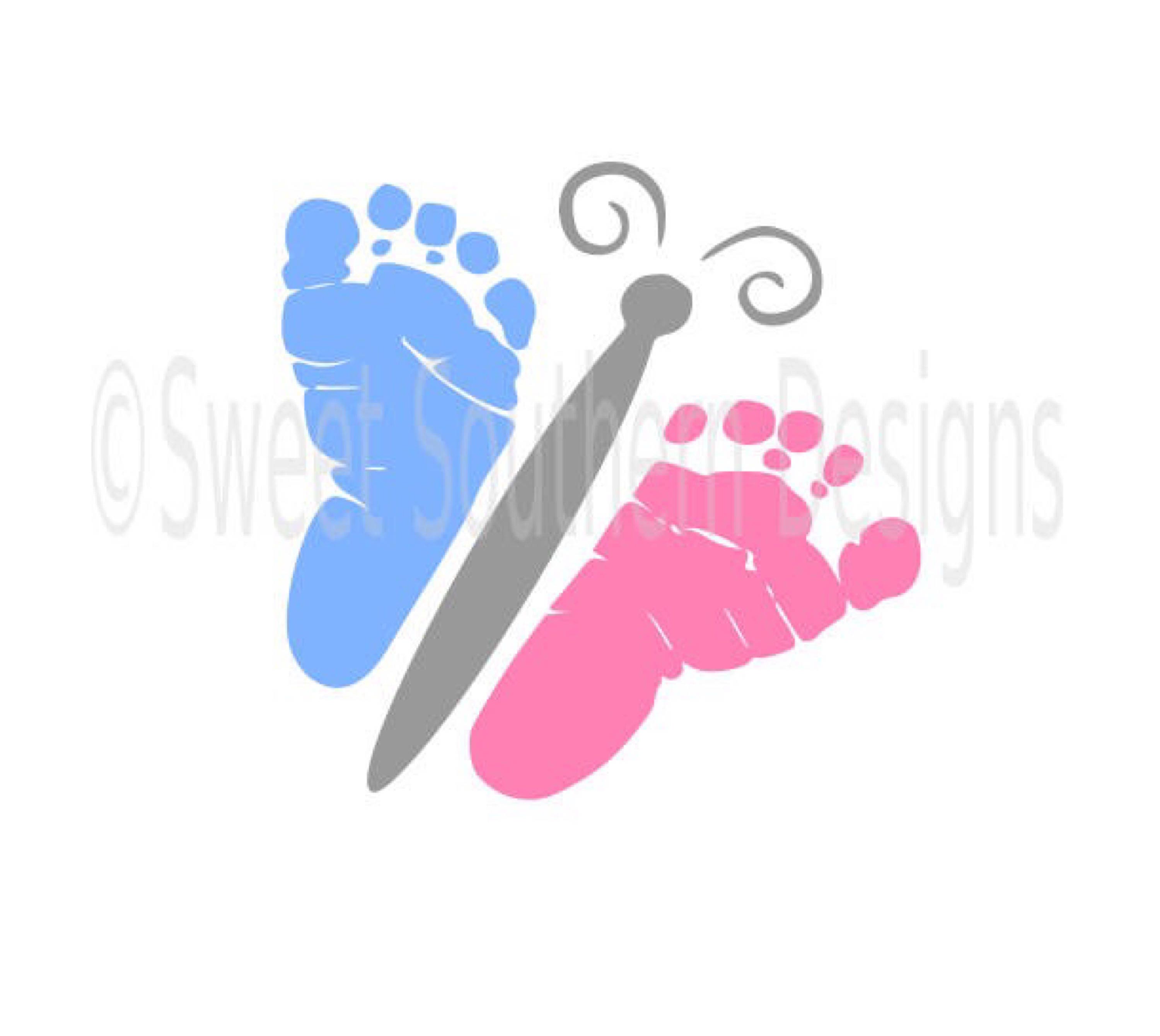 Download Baby feet butterfly pregnancy infant loss SVG instant ...