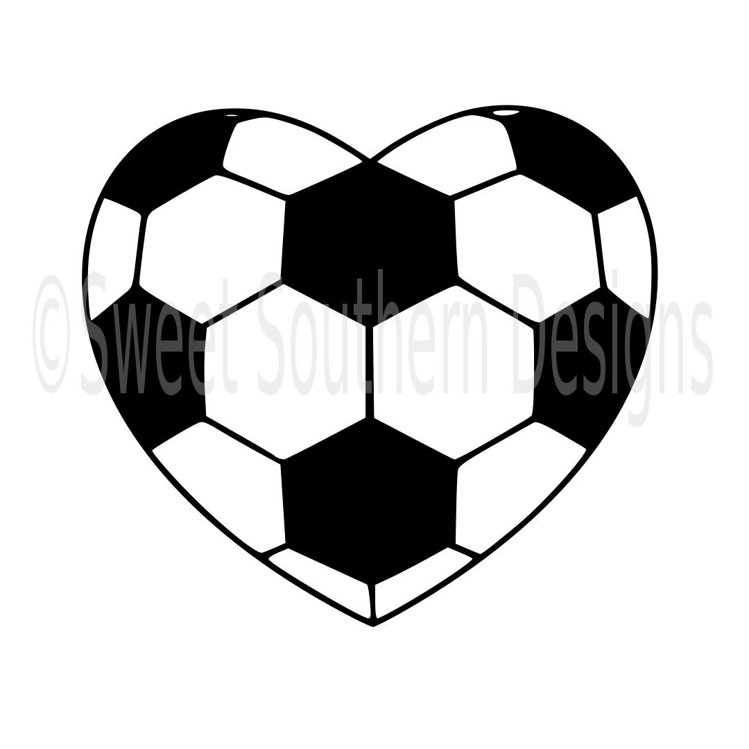 Download Soccer heart SVG instant download design for cricut or | Etsy