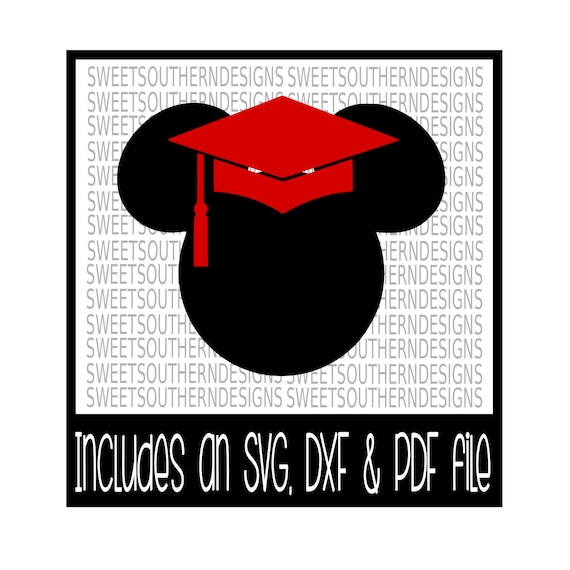 Mickey mouse graduation cap Disney SVG DXF PDF instant | Etsy