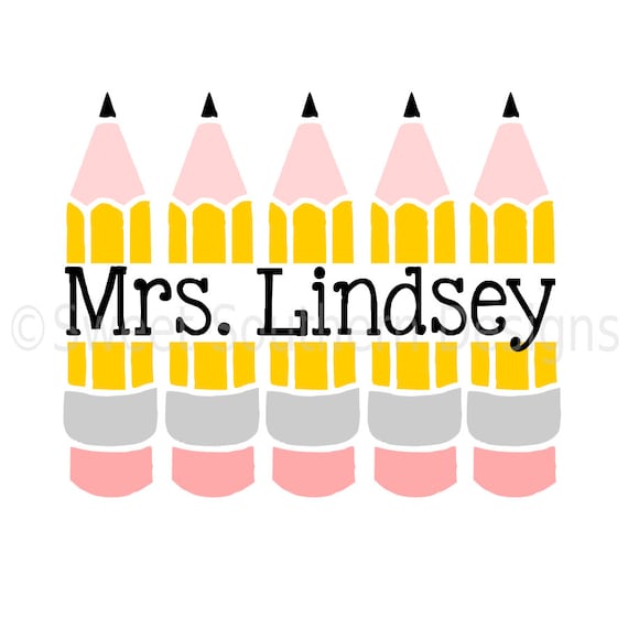 Download Monogram Pencils split teachers school SVG DXF instant | Etsy