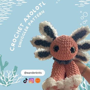 PDF PATTERN - Crochet Axolotl Snuggler