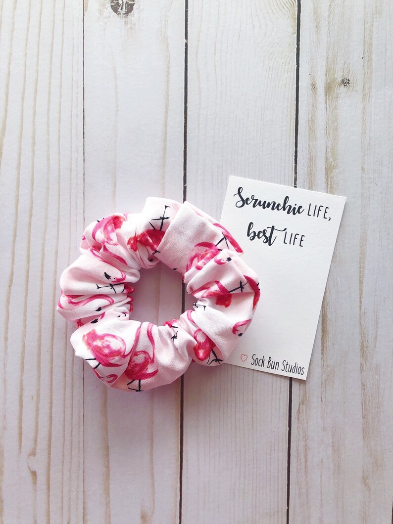 Watercolor Flamingo Scrunchie Scrunchies 90s Fashion Etsy