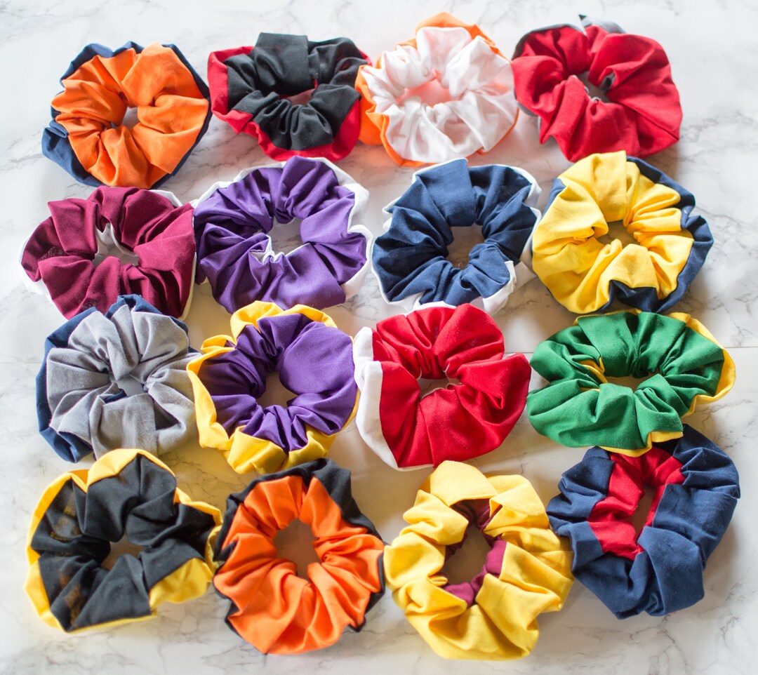 School Pride Color Scrunchie Scrunchies Football Mom 90s - Etsy