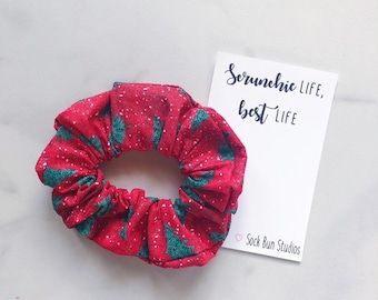 Rote Funkelnde Weihnachtsbäume Scrunchie - Scrunchies - Geschenke für Sie - Weihnachten - 90er Jahre Mode - SALE Scrunchies Scrunchie Pack-Hässlicher Pullover