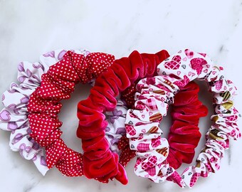 Valentine’s Scrunchie Headbands - Valentine’s Day - Galentines - Scrunchy - Headbands - Puffy Headbands