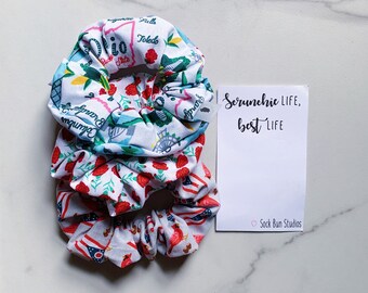 Heart Of It All Ohio Scrunchie Pack - Scrunchies - 90s Fashion - Scarlet and Gray - OSU - Buckeyes