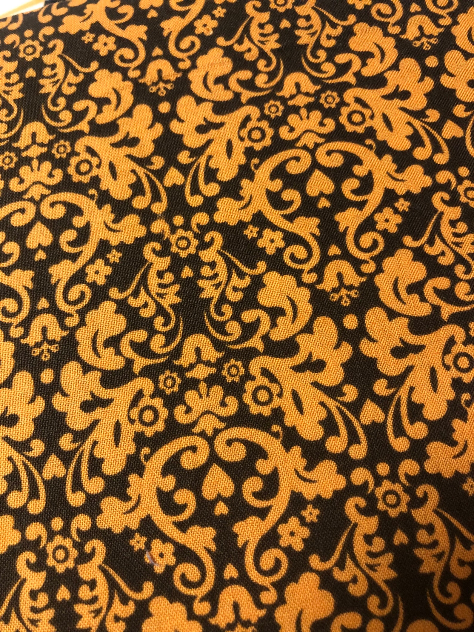 Orange and Brown Fabric by the Yard Fall Fabric Halloween | Etsy