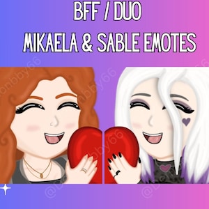 Emoticones de las mejores amigas Mikaela y Sable