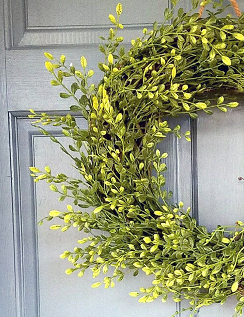 Boxwood Wreath Faux Boxwood Front Door Wreaths Year Round Etsy
