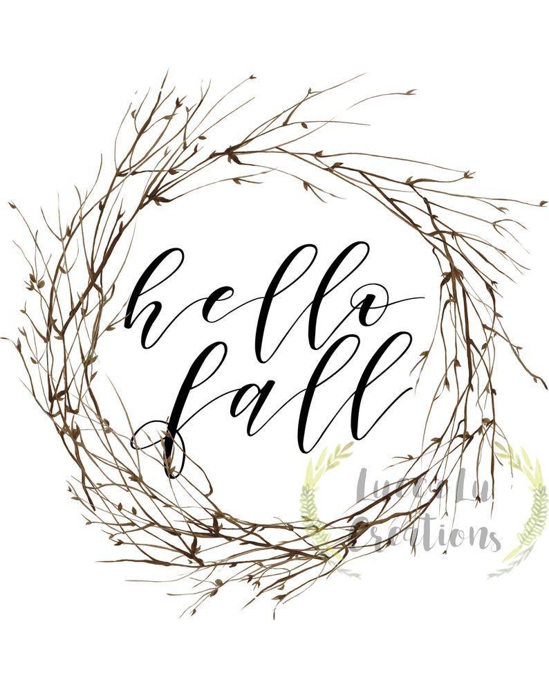 Hello Fall Hello Fall Printable Fall Printable Fall Sign - Etsy