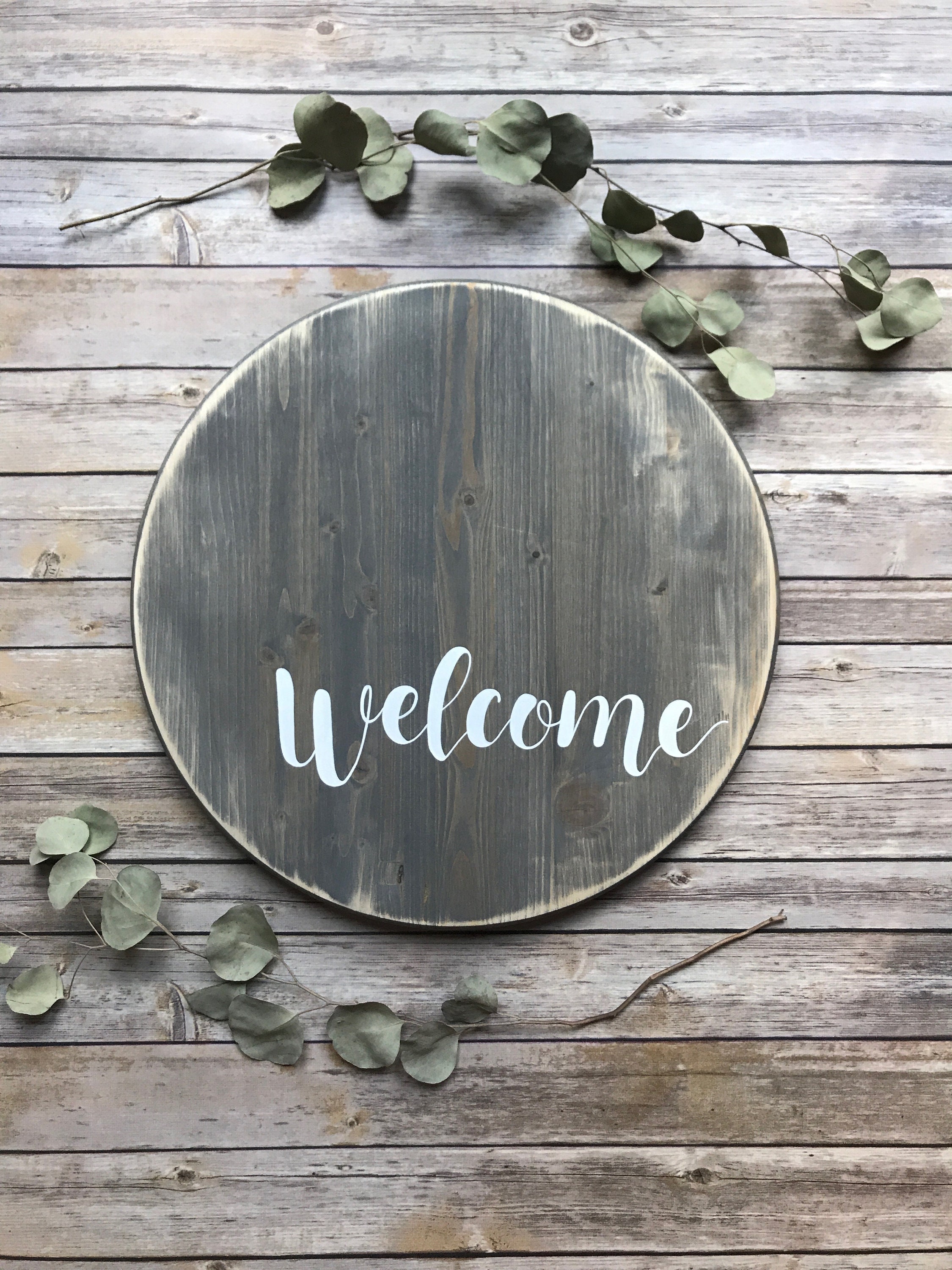 Round Sign Wood Sign Round Home Sign Etsy