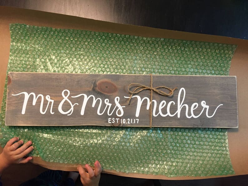 Mr And Mrs Established Est Personalised Name And Year Wedding