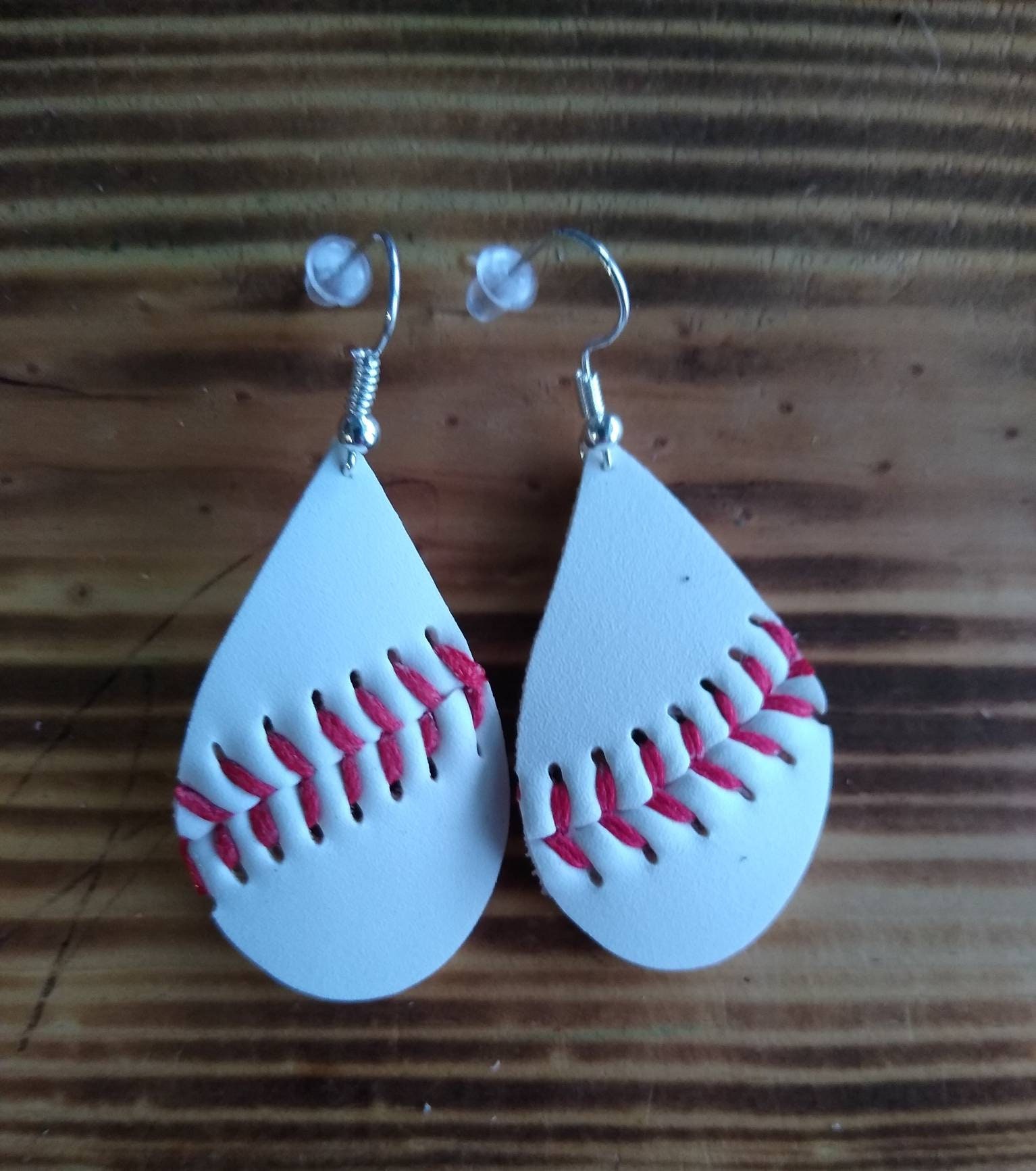 Genuine Leather Baseball Earrings Etsy Hong Kong
