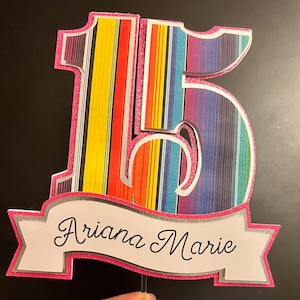 Custom 3D Quinceañera 15th Birthday Cake Topper