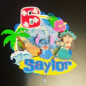 Custom 3D L!lo & Stitćh Shaker Cake Topper