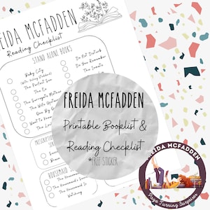 Freida McFadden Booklist | Freida McFadden Reading Checklist | Freida McFadden Printable | Digital Download | Tracker| Booklist