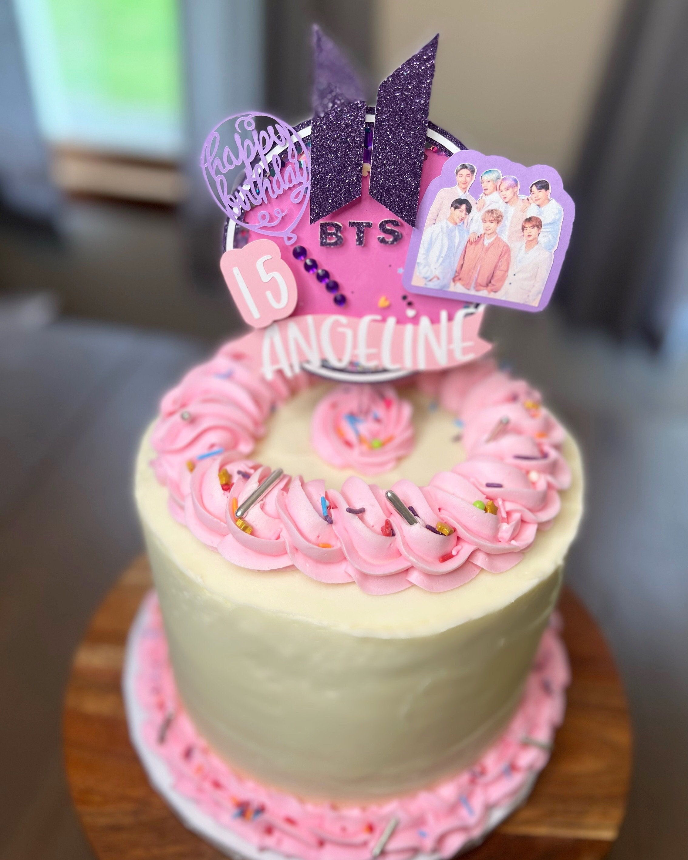 BTS themed birthday cake - D Sisters Bakery