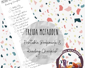 Freida McFadden Bookmark | Freida McFaddenReading Checklist | Printable Bookmark | Freida McFadden Printable | Digital Download