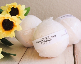 Radiant Sunflower fragranced bath bomb