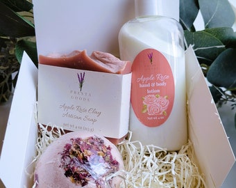 Self Care Pamper Gift Box - Apple Rose fragrance | Gift for her | Teacher Gift | Spa Day Set |