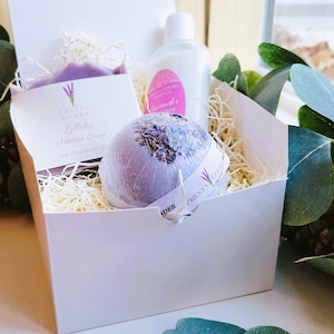 Self Care Pamper Gift Box - Lavender Essential Oil | Gift for her | Teacher Gift | Spa Day Set