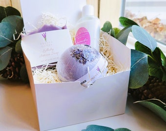 Self Care Pamper Gift Box - Lavender Essential Oil | Gift for her | Teacher Gift | Spa Day Set