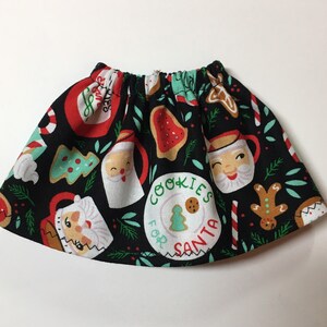 Cookies for Santa Claus on Black Christmas Elf Skirt Winter Costume Clothes Hot Cocoa Mugs Holiday Fun Kids Gift Under 10 image 3