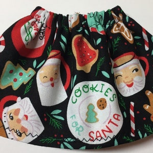 Cookies for Santa Claus on Black Christmas Elf Skirt Winter Costume Clothes Hot Cocoa Mugs Holiday Fun Kids Gift Under 10 image 1