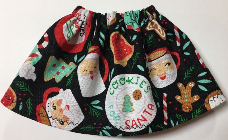 Cookies for Santa Claus on Black Christmas Elf Skirt Winter Costume Clothes Hot Cocoa Mugs Holiday Fun Kids Gift Under 10 image 1