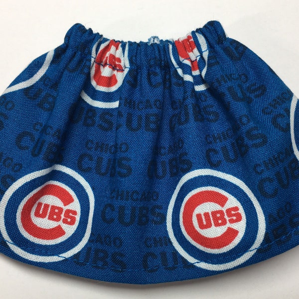 Chicago Cubs Baseball Skirt - Fits Christmas Elf Doll - World Series Sports Theme - MLB Major League - Kids Gift - Illinois Fan Gear