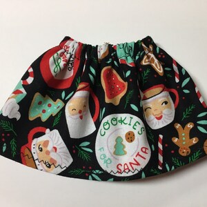 Cookies for Santa Claus on Black Christmas Elf Skirt Winter Costume Clothes Hot Cocoa Mugs Holiday Fun Kids Gift Under 10 image 2