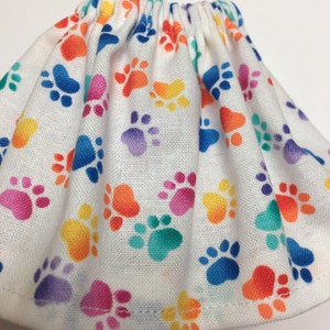 Christmas Elf Skirt Dog Lovers Colorful Tiny Puppy Paw Prints Holiday Elves Girl Doll Clothes Paw K9 The Karma Skirt image 4