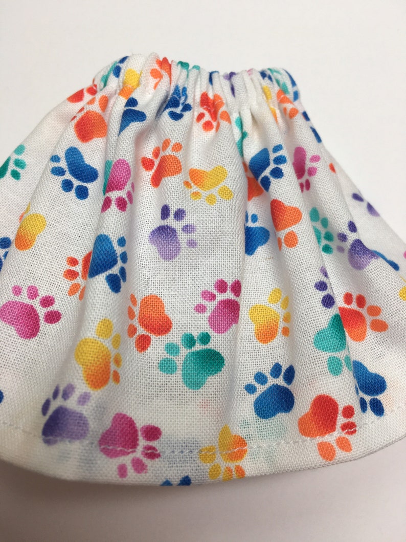 Christmas Elf Skirt Dog Lovers Colorful Tiny Puppy Paw Prints Holiday Elves Girl Doll Clothes Paw K9 The Karma Skirt image 4