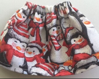 Falda de pingüinos empacados - Se adapta a la muñeca de elfo de Navidad - Ropa de muñeca de niña - Traje de moda de elfos de invierno - Regalo para niños menores de 10 años